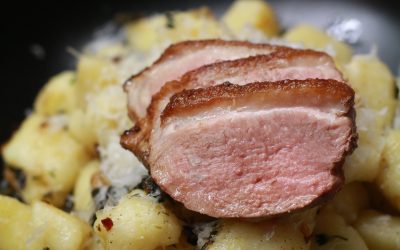 Gnocchi with Brown Butter Sauce, Crispy Sage and Duck Breast