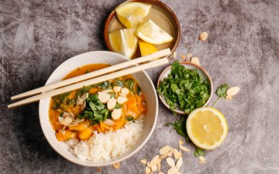 Sweet Potato & Spinach Satay Red Curry