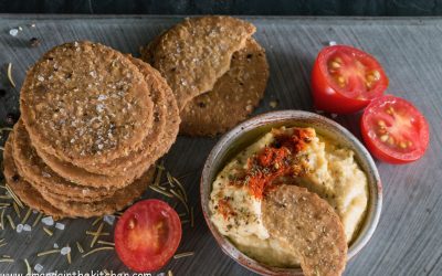 Oat, Chickpea & Rosemary Crackers